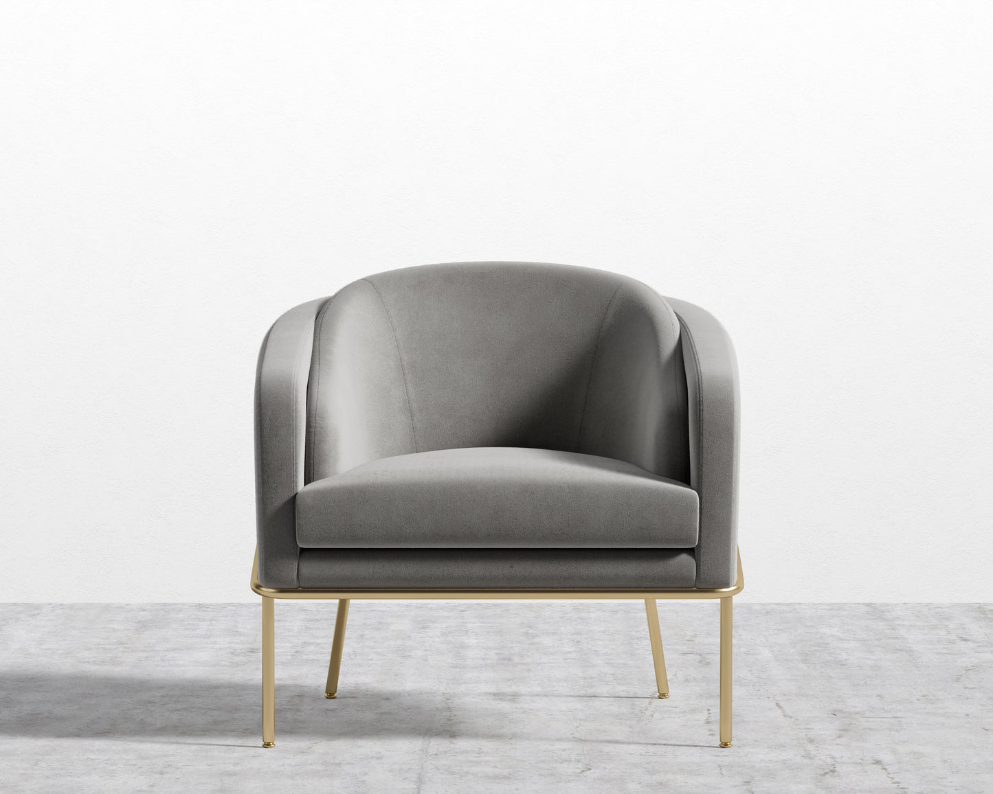 Angelo Lounge Chair (Base Options: Brass, Venice Vegan Suede: Strato)