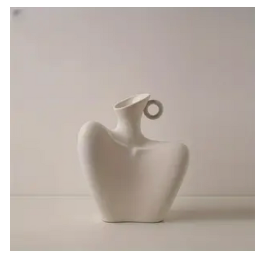 Chic Décolleté Vase (White)