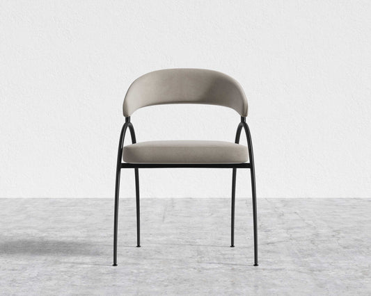 Uma Dining Chair (Latte, Black Base)